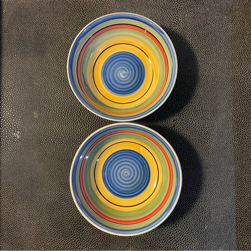Gibson Designs Salsa Stripe Soup Bowls (2)